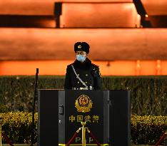 The Armed Police on duty At Tian 'anmen Square