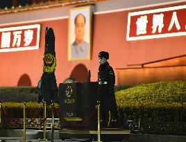 The Armed Police on duty At Tian 'anmen Square