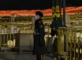 The Armed Police on duty At Tian 'anmen Square