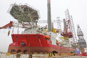 Pile Driven Salvage Vessel