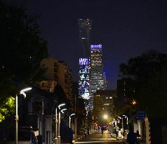 Traditional Hutongs And Modern Buildings in Beijing