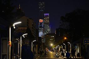 Traditional Hutongs And Modern Buildings in Beijing