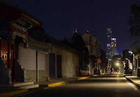 Traditional Hutongs And Modern Buildings in Beijing