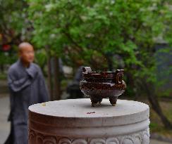 Lilac Flowers Bloom At Fayuan Temple