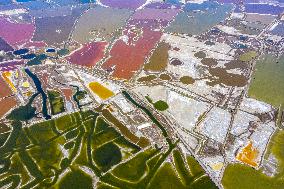 Colorful Salt Lake in Yuncheng