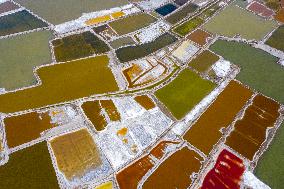 Colorful Salt Lake in Yuncheng