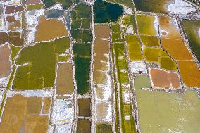 Colorful Salt Lake in Yuncheng
