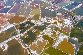 Colorful Salt Lake in Yuncheng