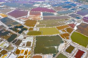 Colorful Salt Lake in Yuncheng