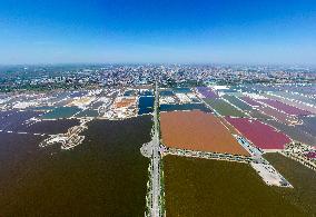 Colorful Salt Lake in Yuncheng