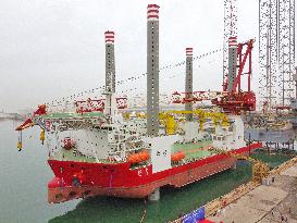 Pile Driven Salvage Vessel