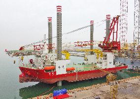 Pile Driven Salvage Vessel