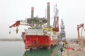 Pile Driven Salvage Vessel