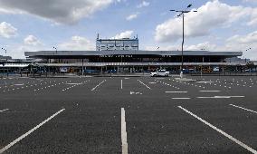 Empty parking place of the Vaclav Havel Airport in Ruzyne, Prague