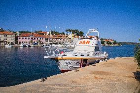 KAPETANIJA SAR (Search And Rescue), Croatian Coast Guard boat, Sali, port, Dugi Otok island