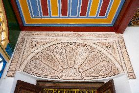 decorated ceiling in el Bahia palace