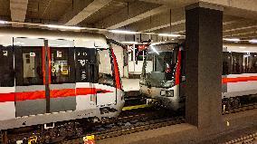 Metro, train, station, maintenance