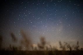Perseid meteor shower over Czech Republic, Ursa Major, Great Bear, constellation