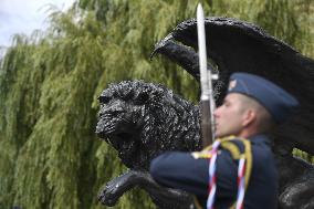 Winged Lion Memorial, commemorative event, 75th anniversary return of Czechoslovak RAF (Royal Air Force) pilots
