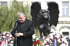 Dominik Duka, Winged Lion Memorial, commemorative event, 75th anniversary return of Czechoslovak RAF (Royal Air Force) pilots