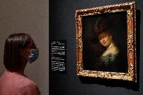 Rembrandt: Portrait of a Man exhibition, Saskia van Uylenburgh as a Young Girl painting