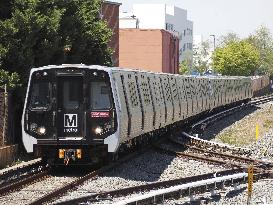 Washington metro train manufactured by Japan's Kawasaki Heavy