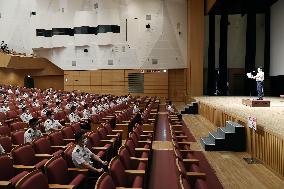 Defense officers deployed at state-run COVID-19 vaccination center