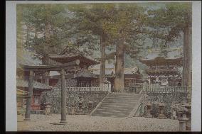 Bronze torii gate of nikko toshogu shrine