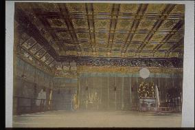 Inside of hall of worship of nikko toshogu shrine