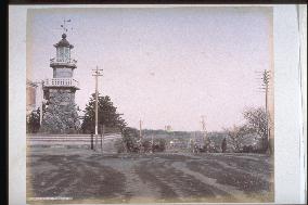 Kudanzaka slope and a lighthouse