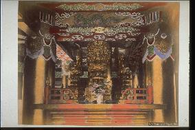 Inside of five-story pagoda of nikko toshogu shrine