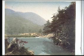 Lake yunoko at yumoto hot spring