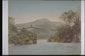 Rope bridge at FUJIGAWA river