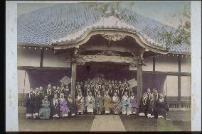 Priests of buddhism gathering for a mass