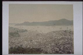 A panoramic view of Nagasaki Harbour