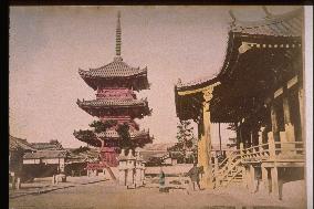 Three-story pagoda in osaka