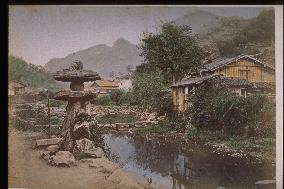 Scenery of nakashimagawa river near ise shrine