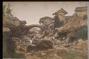 Amidabashi bridge and koraibashi bridge in nakashimagawa river