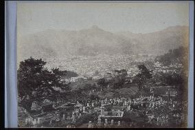 View of NAGASAKI from graveyard near koshima