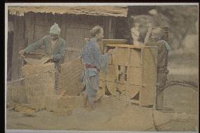 Wheat-threshing