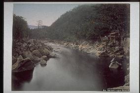 Suspension bridge at Nakasendo Kiso