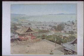 Lake Biwa seen from Miidera Temple