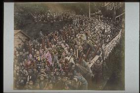 People attending an important Buddhist ceremony