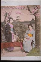 Women viewing cherry blossoms