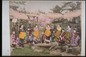 Parade of Oiran,high class courtesans