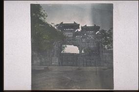 Sanmon gate of a temple