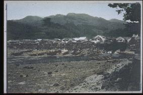 Scene of a fishing village