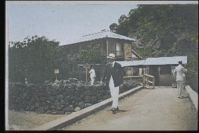 Foreigners strolling on the beach