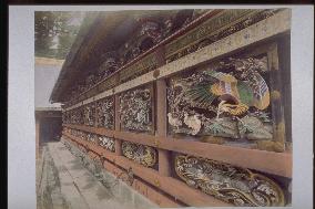 The cloisters of the Yomeimon Gate,Toshogu Shrine,Nikko
