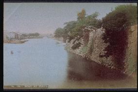 Stonewalls along the moat